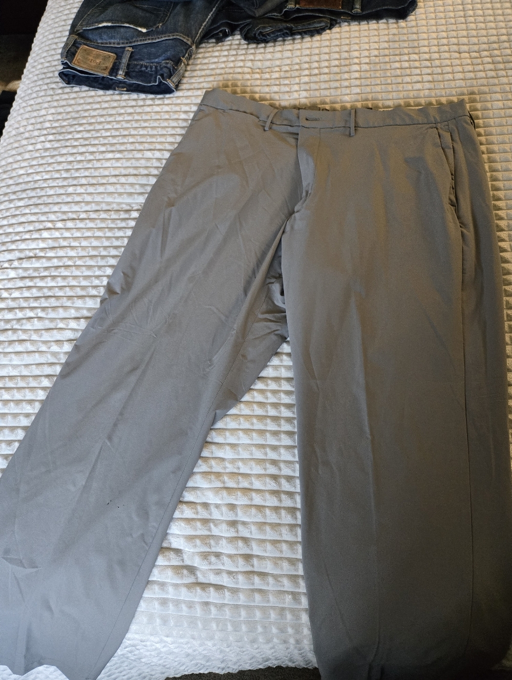 Men's Dress Pants in Gray - Classic Flat Front